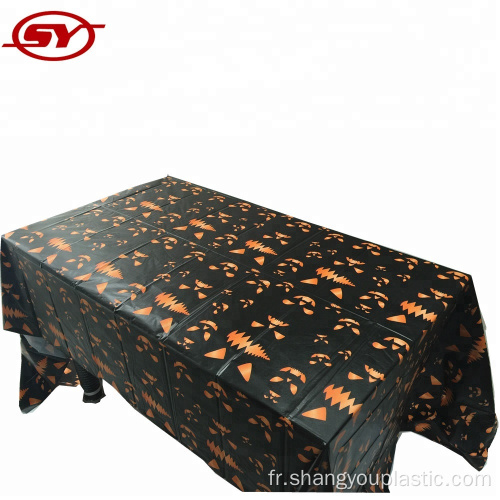 Tissu de table d&#39;Halloween PE personnalisé en plastique imprimé